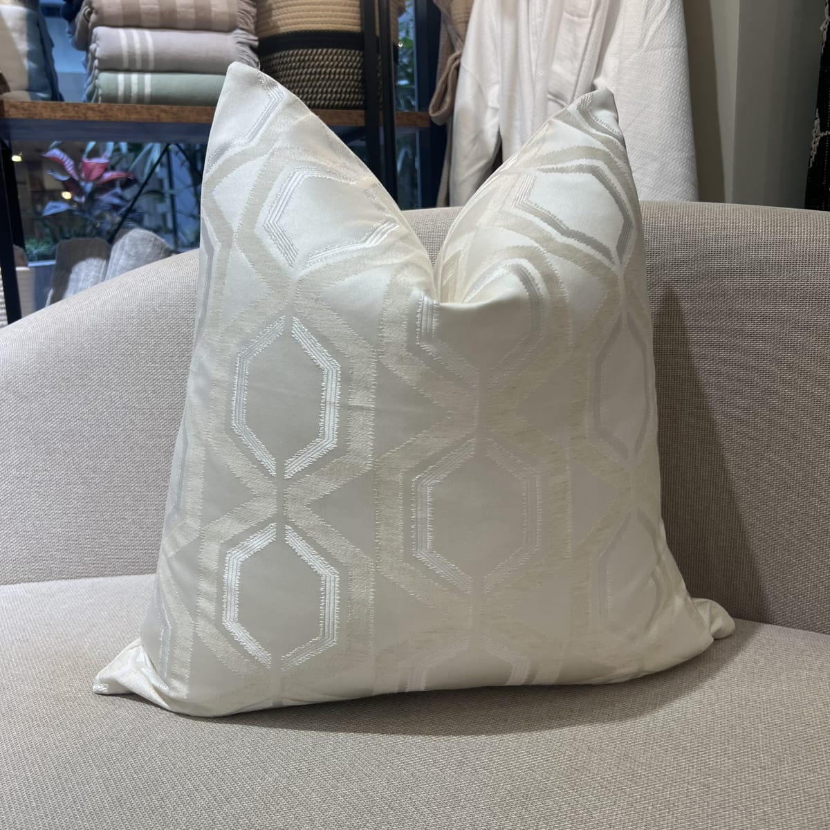 Funda de Cojín Geometric Ivory2