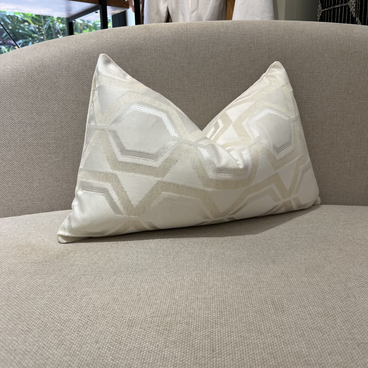 Funda de Cojín Geometric Ivory Rectangular3