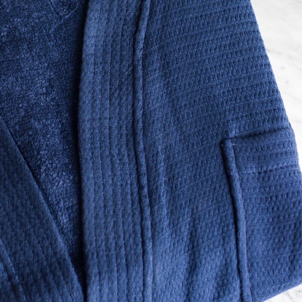 Bata de Baño Bolsillos Azul1