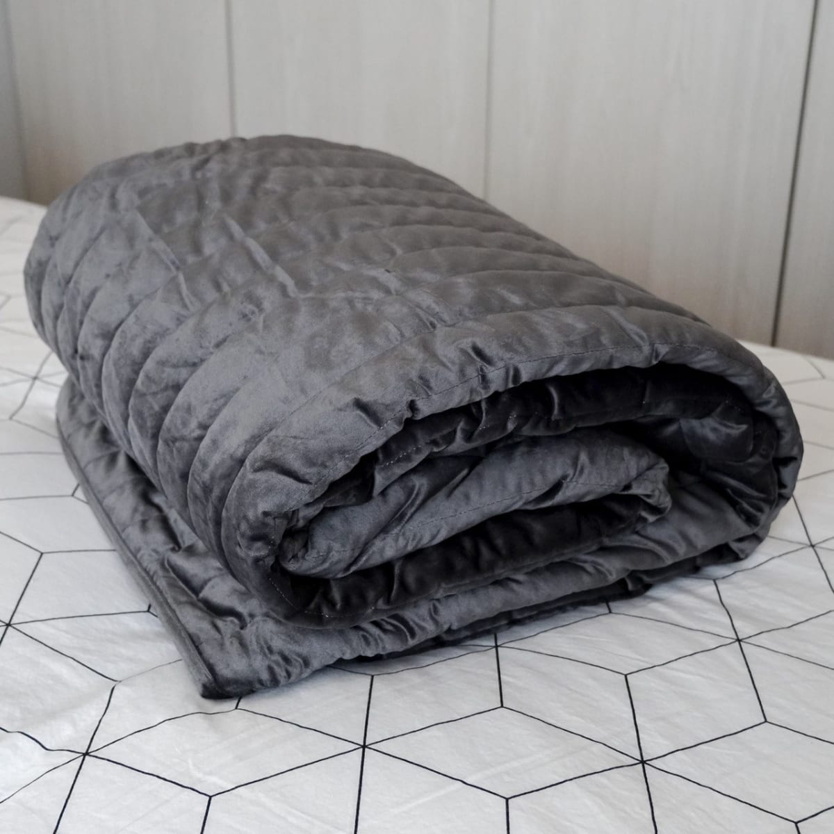 Cubrecama Velvet Charcoal5