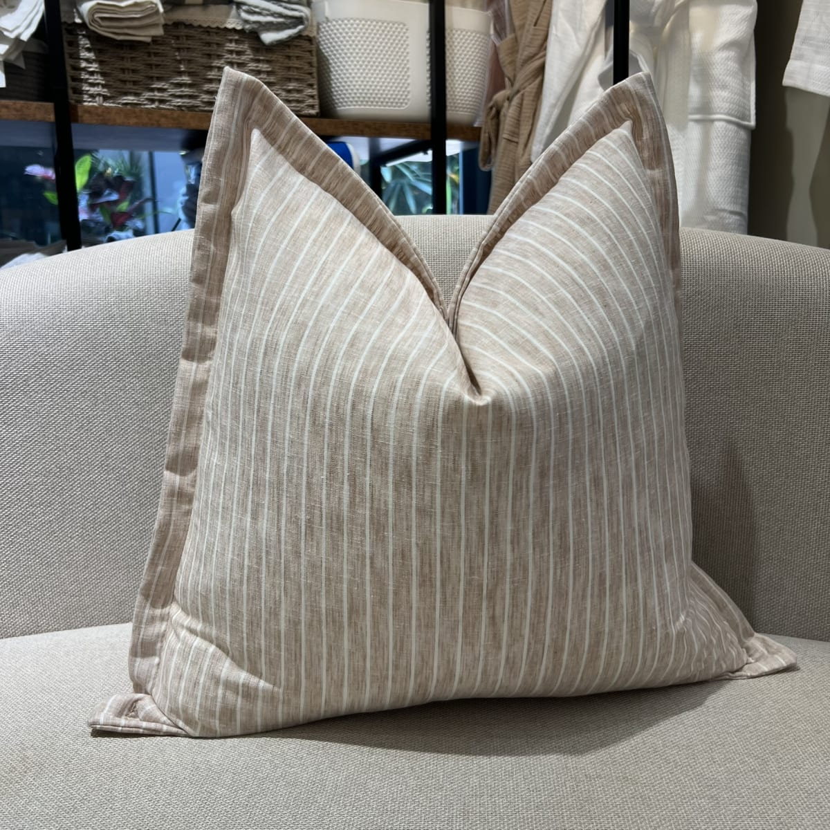 Funda de Cojín Lino Moana Beige1