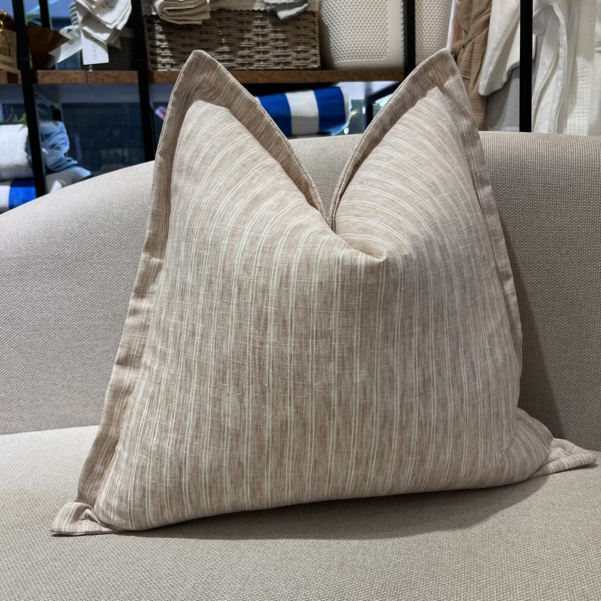 Funda de Cojín Lino Marina Beige1