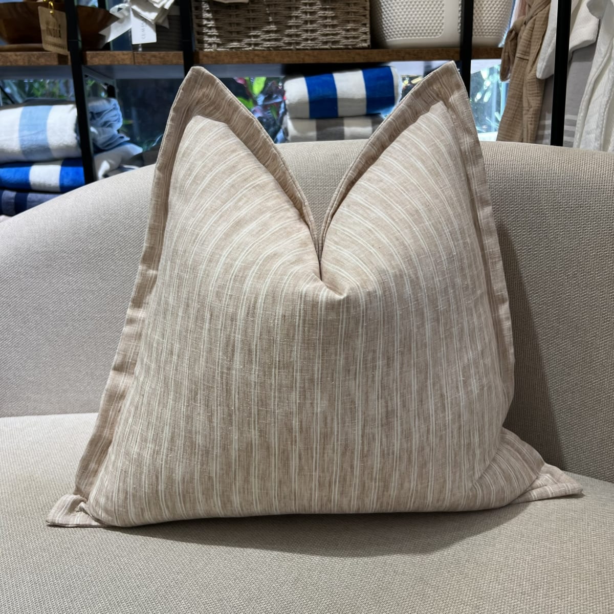 Funda de Cojín Lino Marina Beige2