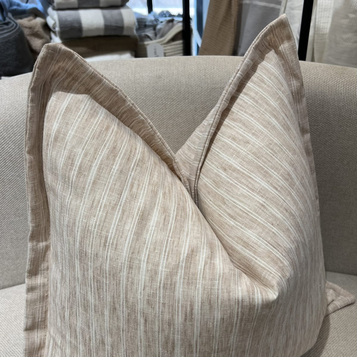 Funda de Cojín Lino Marina Beige5