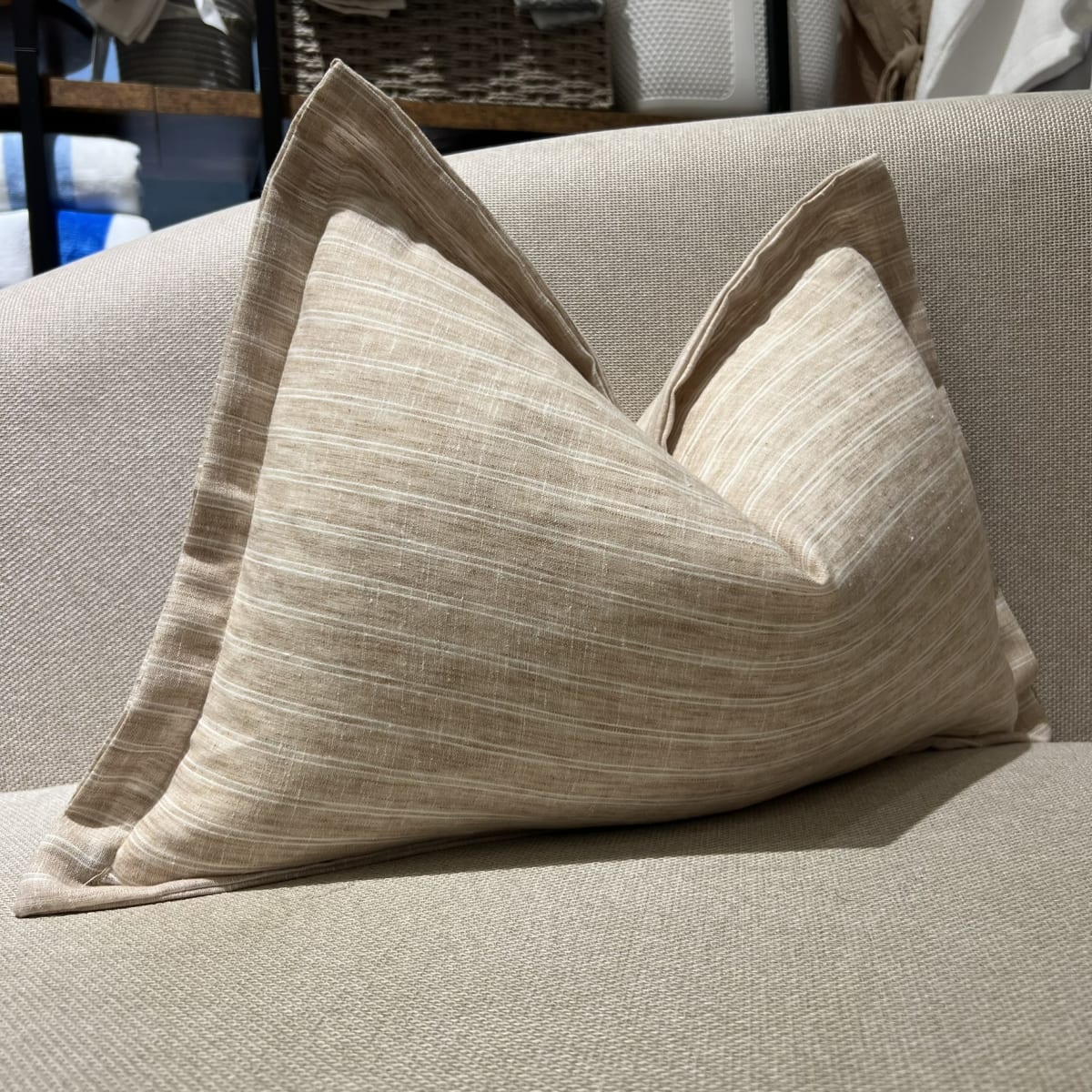 Funda de Cojín Lino Marina Beige rectangular3