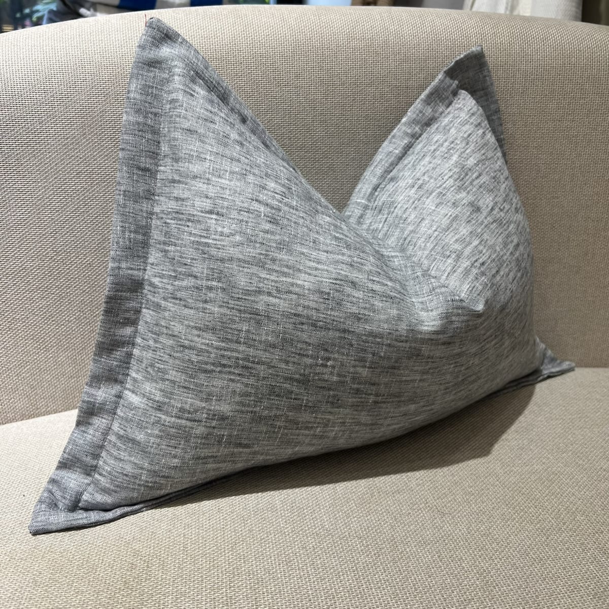 Funda de Cojín Solid Gris Rectangular4