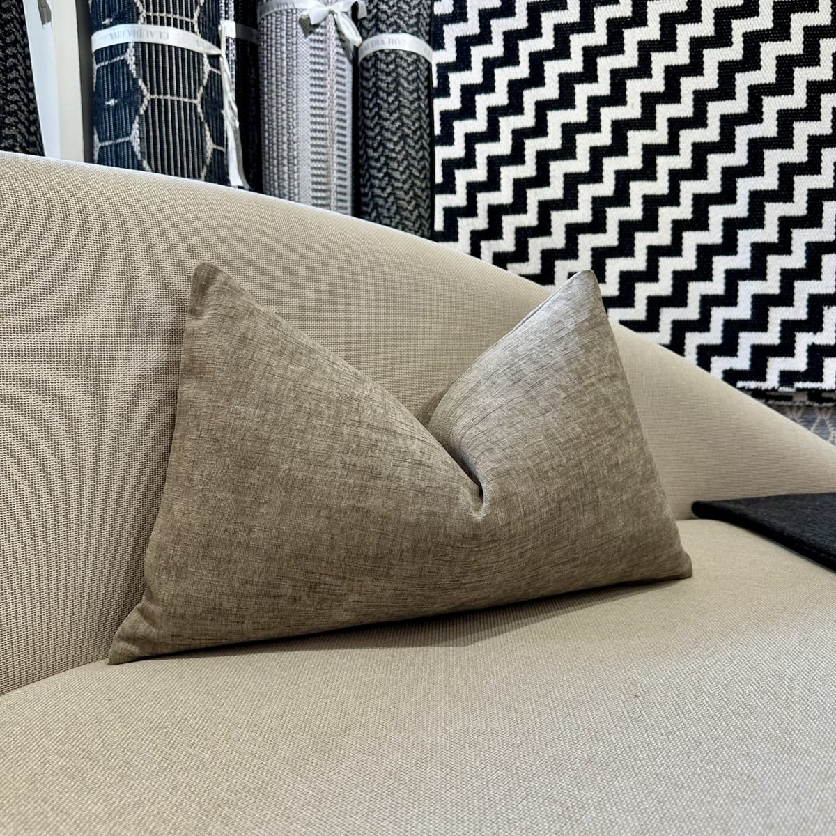 Funda de Cojín Ceniza Rectangular2