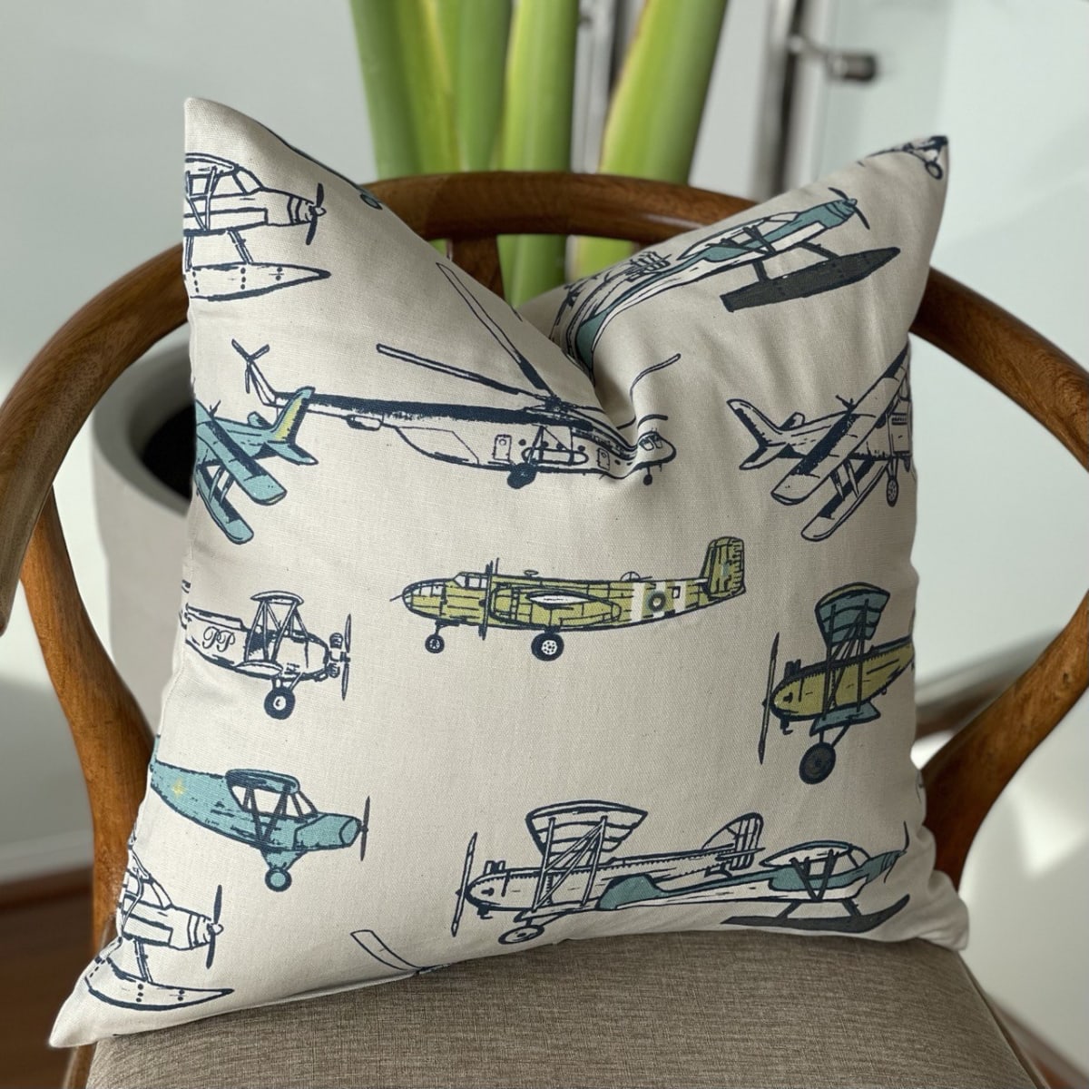 Funda de Cojín aviones Cuadrado1