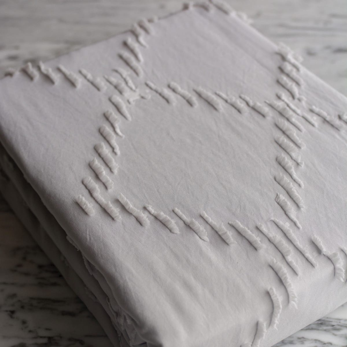 Funda Edredón Rombos Gris Plata2