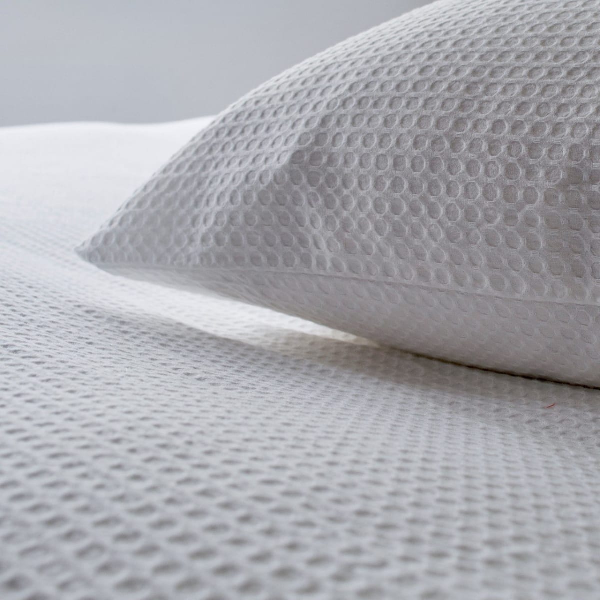 Funda Edredón Waffle Blanca 350 hilos2