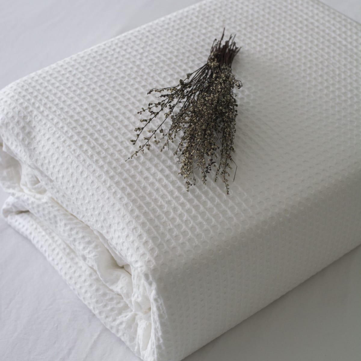 Funda Edredón Waffle Blanca 350 hilos1