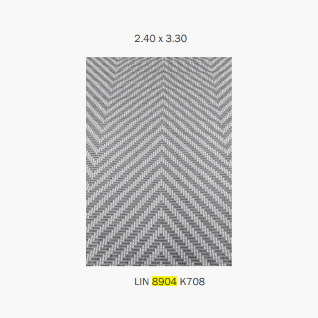 Alfombra ZigZag Gris 3303