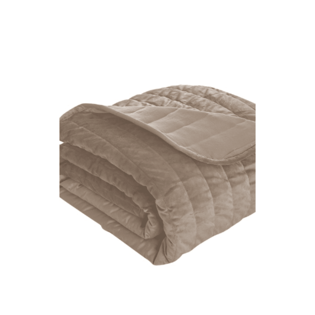 Cubrecama Velvet Beige8