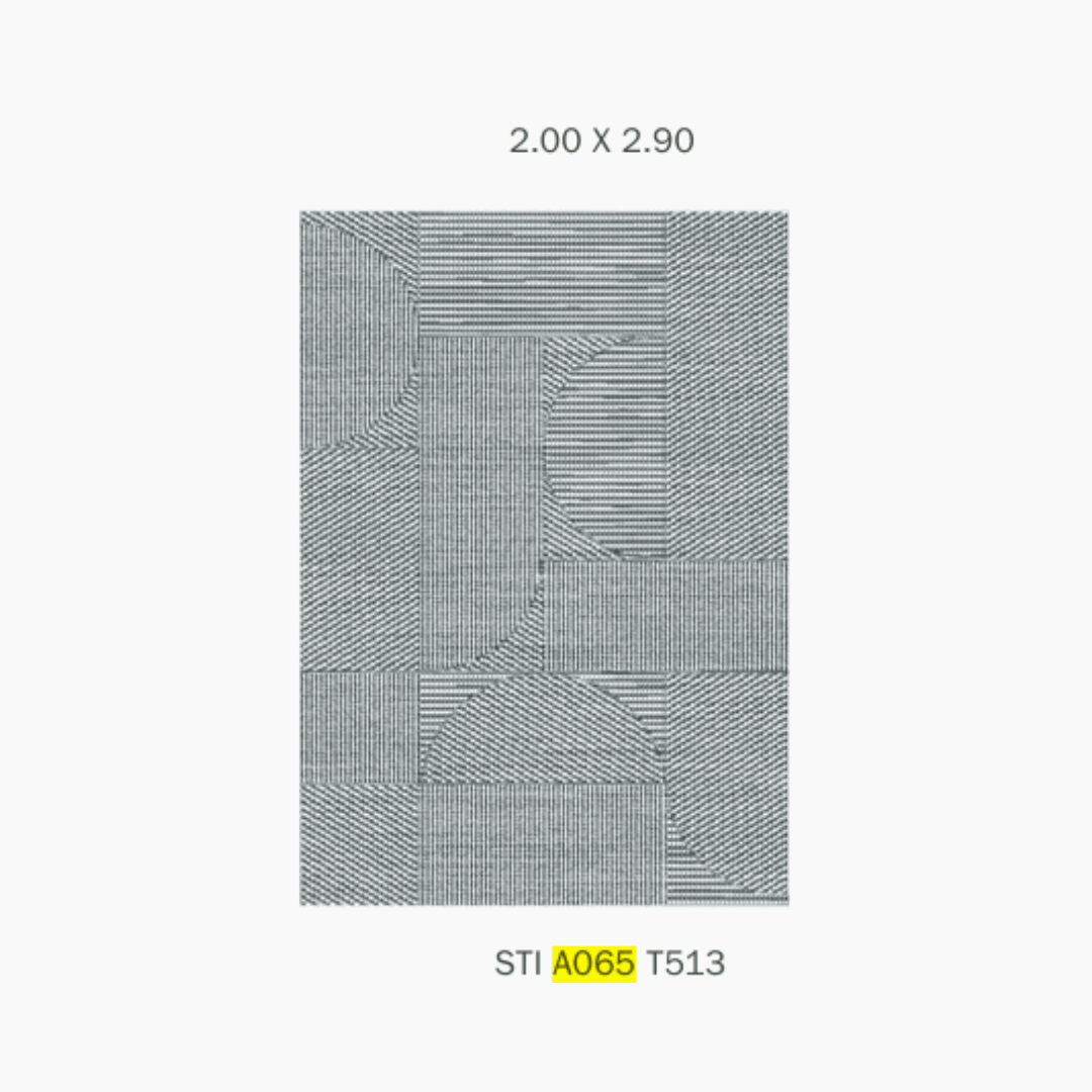 Alfombra Stich Cream Denim 2907