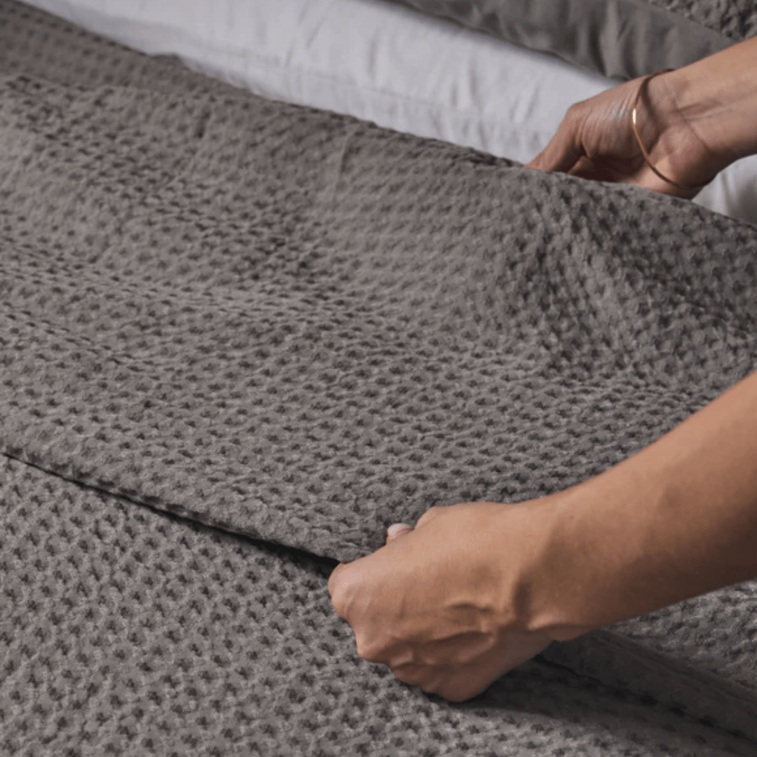 Funda Edredón Waffle Charcoal2