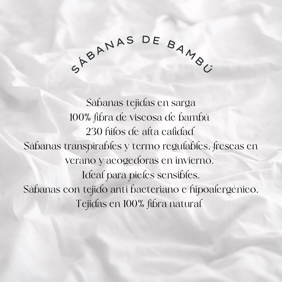 Sábana Bambú Blanco 230 Hilos8