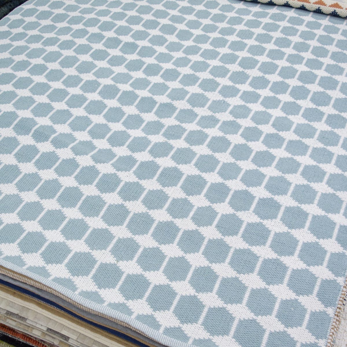 Alfombra Hexagonal Aqua2