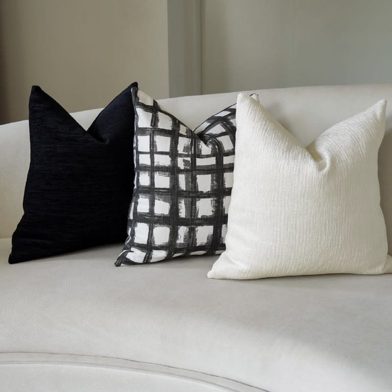 Funda de Cojín Cuadros Negro2
