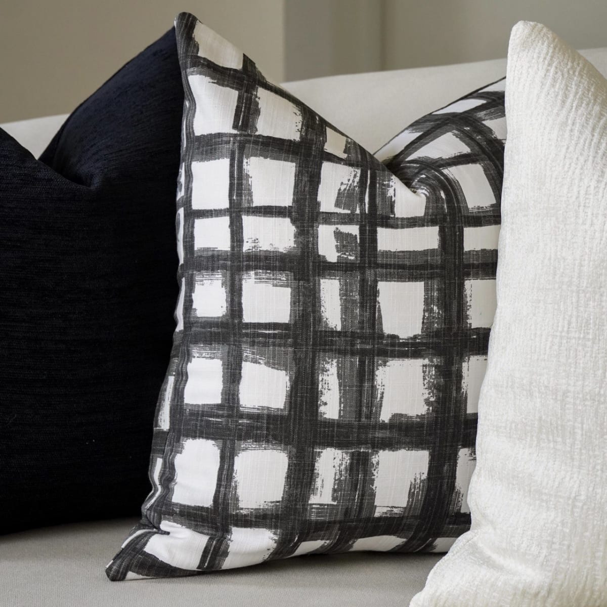 Funda de Cojín Cuadros Negro3