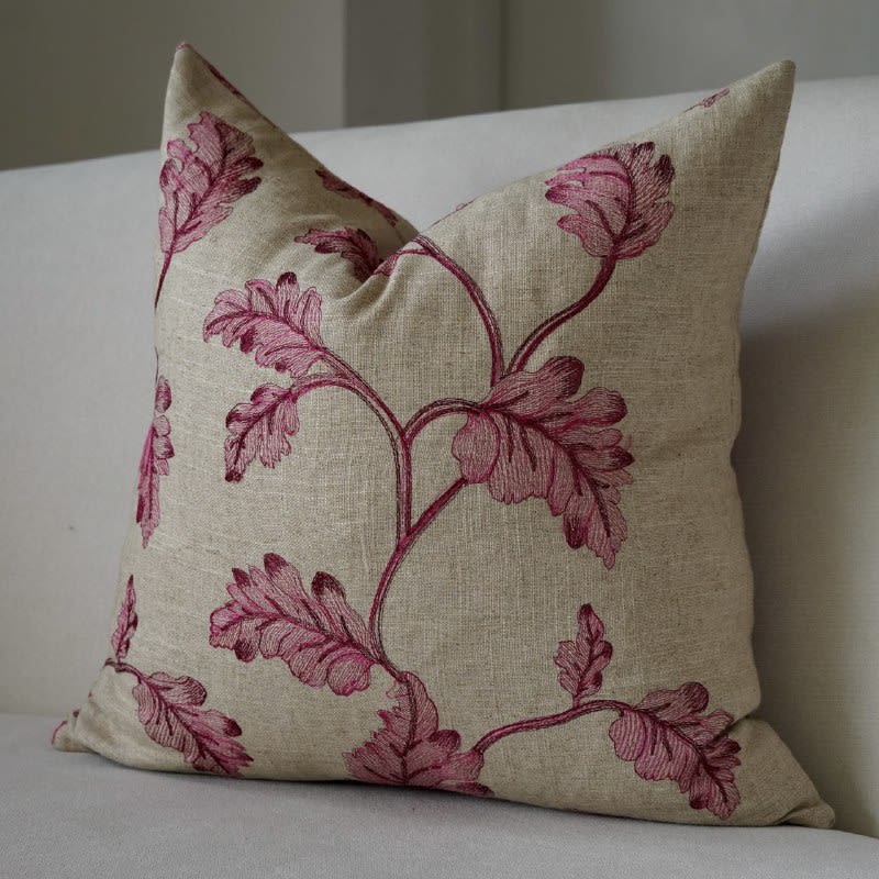 Funda de Cojín Bordado Flores Valentino3