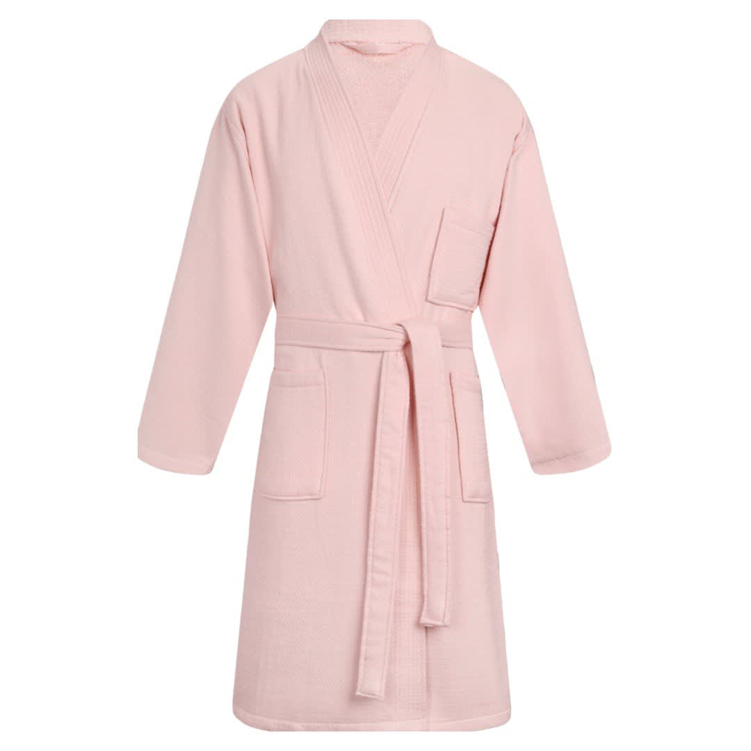 Bata de Baño Bolsillos Rosada4
