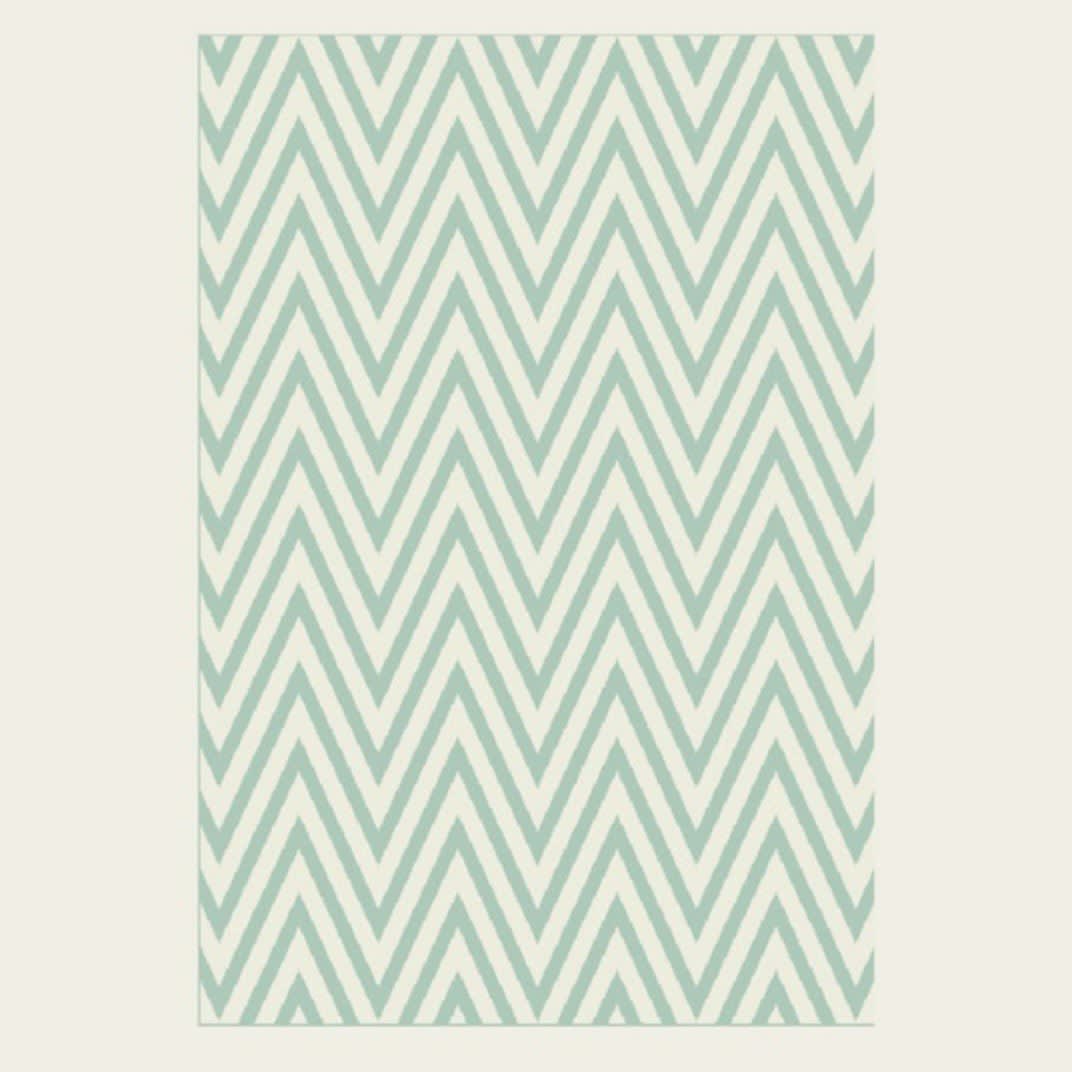 Alfombra Zigzag Verde 1901