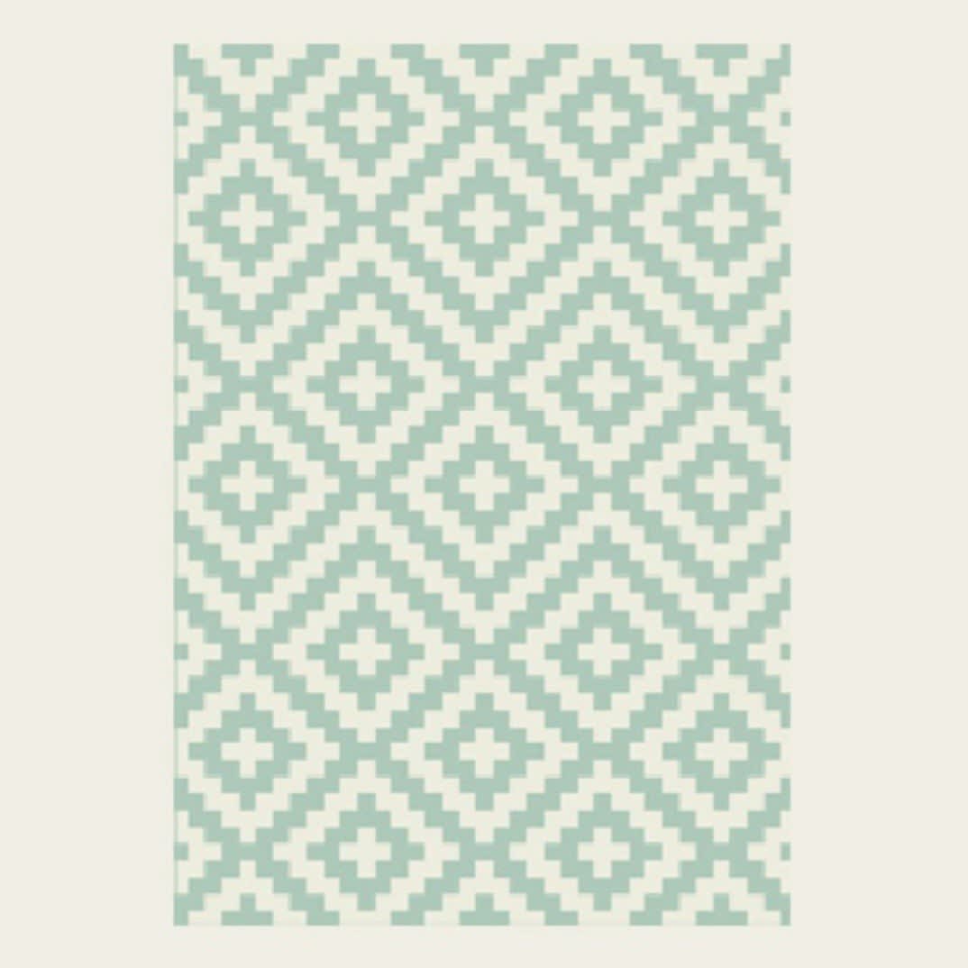 Alfombra Rombos Verde 1902