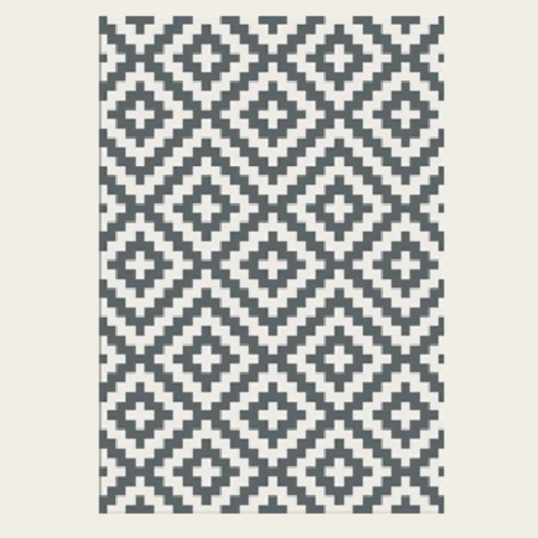 Alfombra Rombos Grafito2