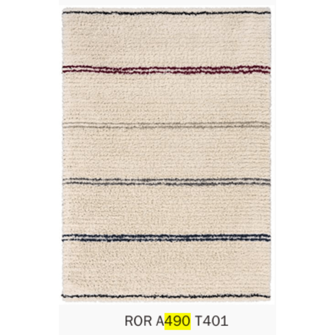 Alfombra Shabby Rayas guinda/gris 2305