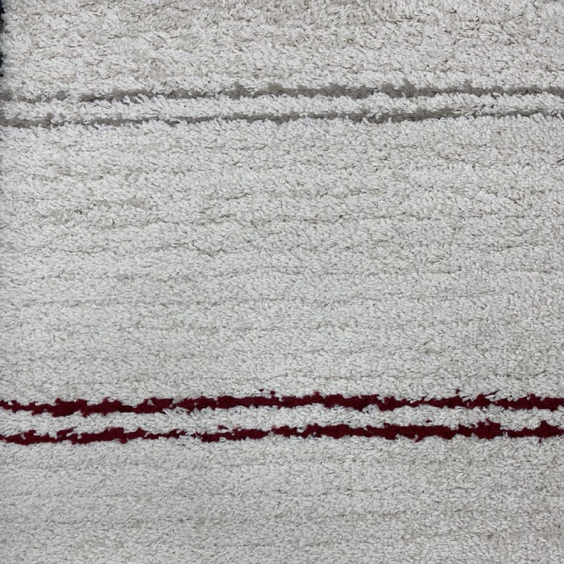 Alfombra Shabby Rayas guinda/gris 2304