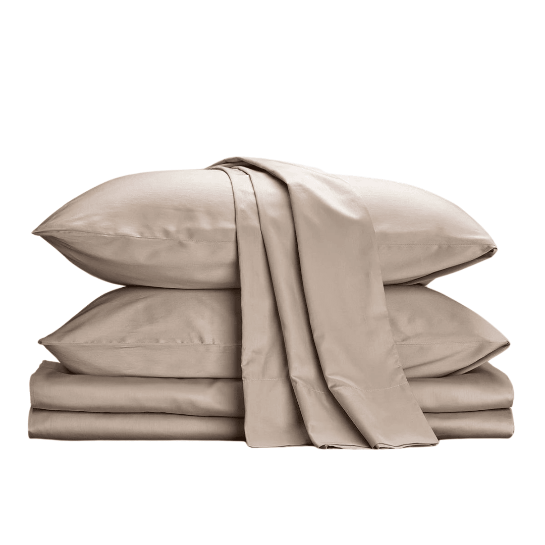 Sábana 400 hilos Percale Beige2