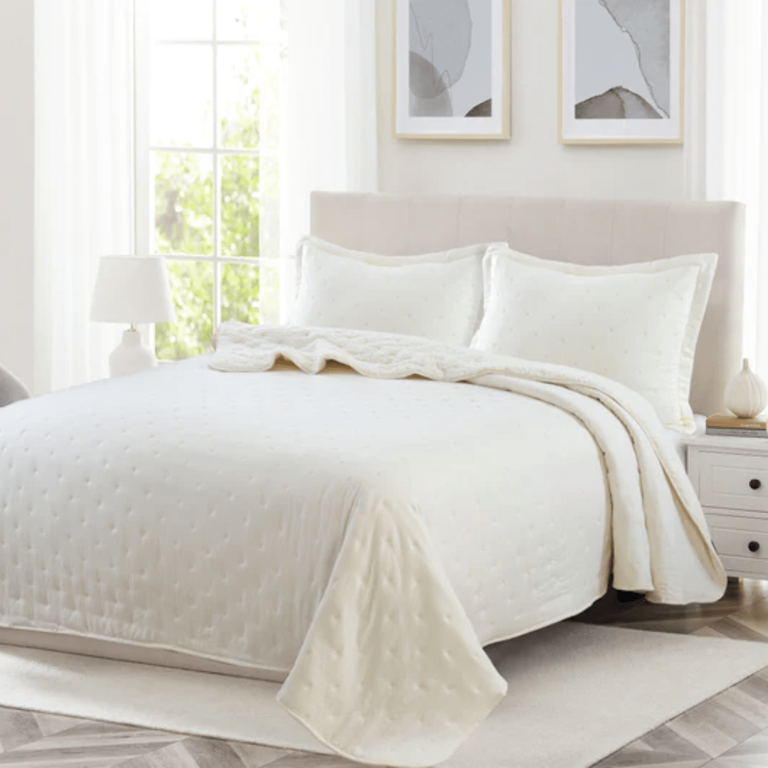 Cubrecama Calma Sherpa Crema1