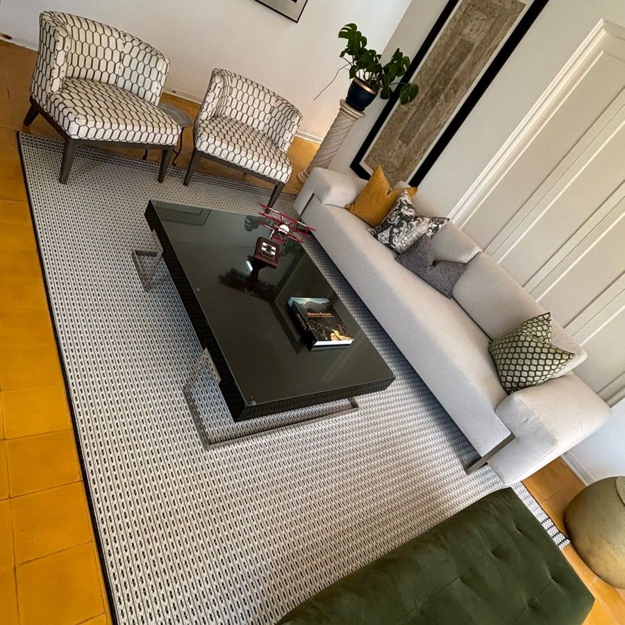 Alfombra Scored White 3304