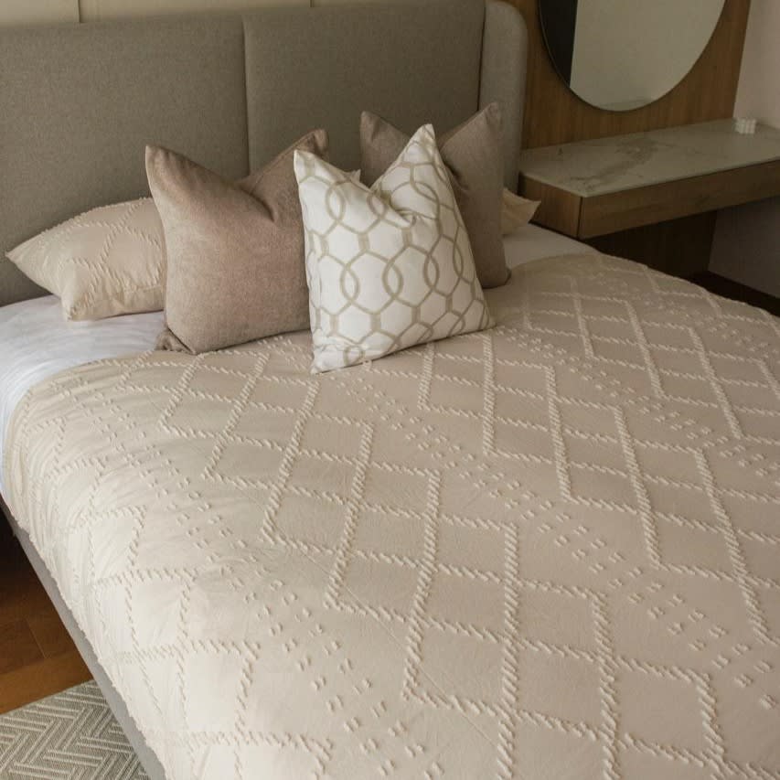 Funda Edredón Rombos Beige4