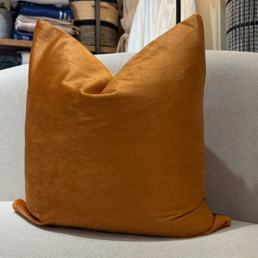 Funda de Cojín Terciopelo Ocre N2