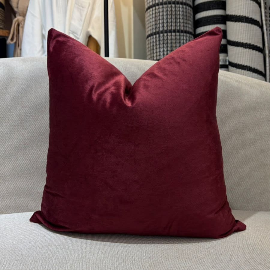 Funda de Cojín Terciopelo Vino N2