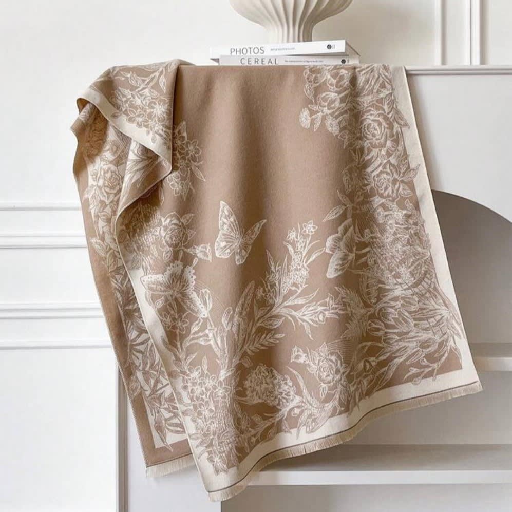 Manta Floral Beige2