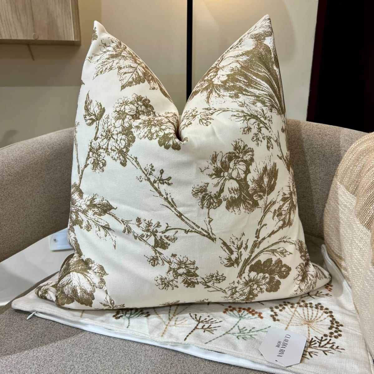 Funda de Cojín Botánico Beige7