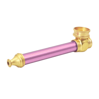 PIPA METAL DORADA ROSADA 8.5CM