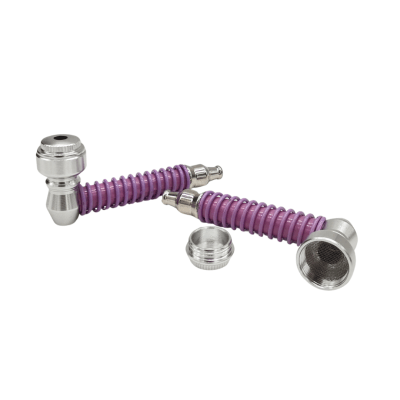 PIPA METAL CON ESPIRAL ROSADA 8CM