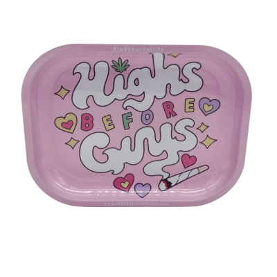 BANDEJA METAL ROSADA HIGHS GUYS 18X14CM