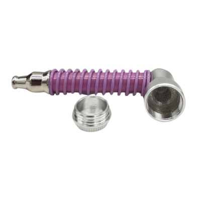 PIPA METAL CON ESPIRAL ROSADA 8CM