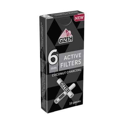 BOQUILLAS GIZEH CARBON ACTIVO 6MM 10UN