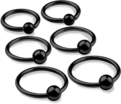 CAPTIVE RING ACERO NEGRO