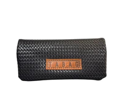 TABAQUERA TABAG ECO CUERO ENTRELAZADA NEGRA