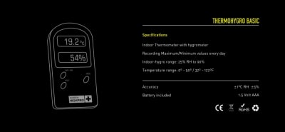 TERMOHIGRÓMETRO PROHYGRO BÁSICO GARDEN HIGHPRO