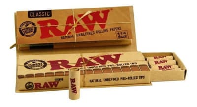 PAPELILLO RAW 1 1/4 + TIPS PRE ENROLADOS