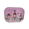 BANDEJA METAL ROSADA MUJER CANNABIS 18X14CM1