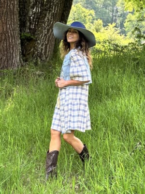 VEST TARTAN BOHO