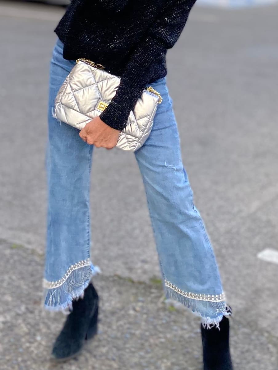 JEANS BASTILLA FLECOS STRASS | Be Chic
